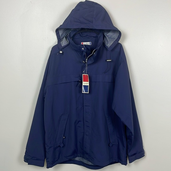 New Clique Men’s High Performance Mitchell Hooded Jacket Full Zip/Button Size M - Picture 2 of 16